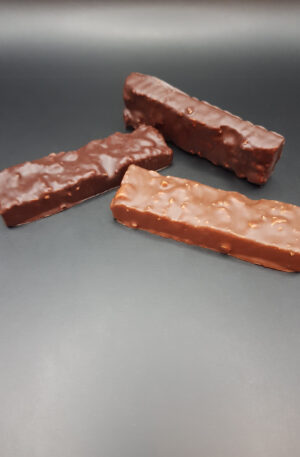 Barre de chocolat, délicieuse et fondante à chaque bouchée.