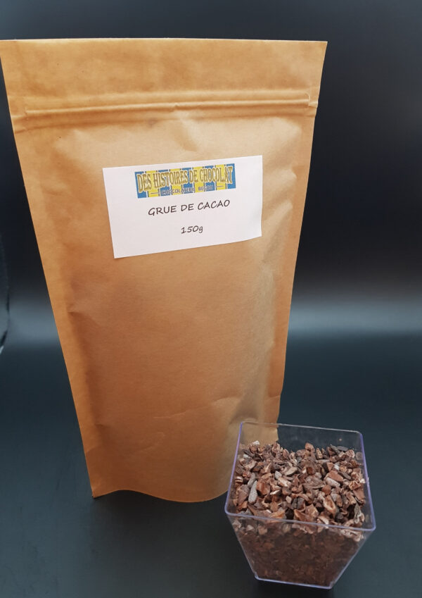 Grué de cacao, éclats de fèves de cacao torréfiées pour une saveur intense.